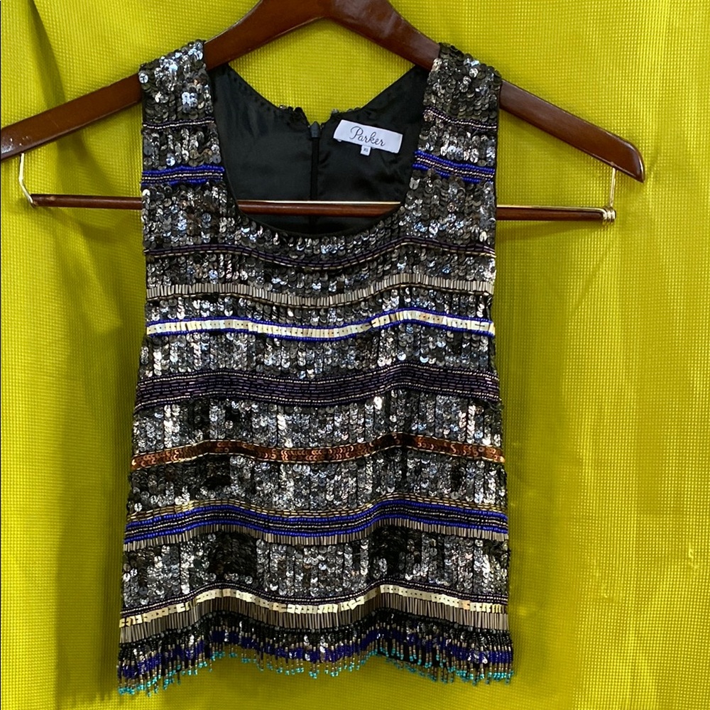 Parker Black Beaded Top hoco going out top birthday